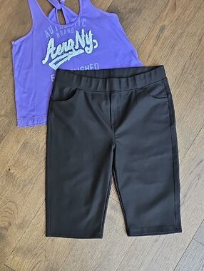 Code Fit Black Pull-On Bermuda Shorts | Stretch Slimming Tone | Medium NWOT